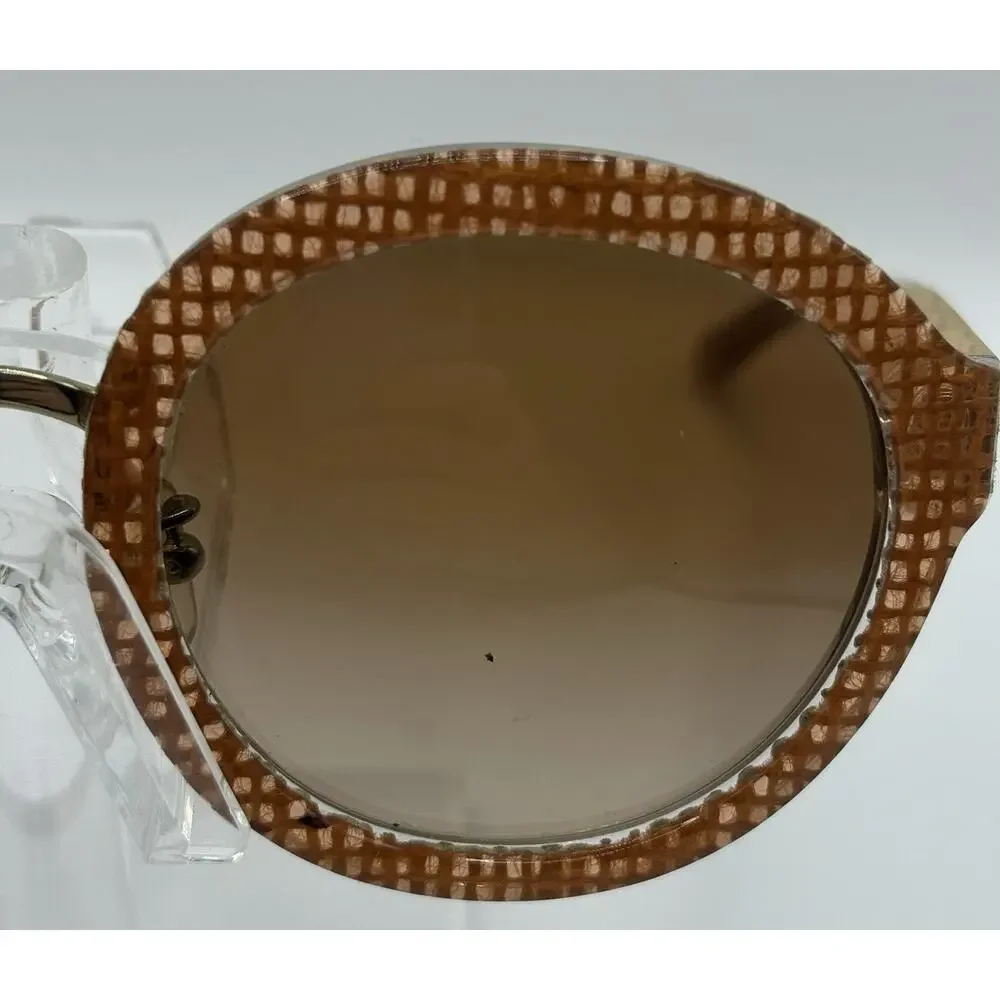 Tory Burch TY7133 514/24 Round Brown Textured Sunglasses 54mm
